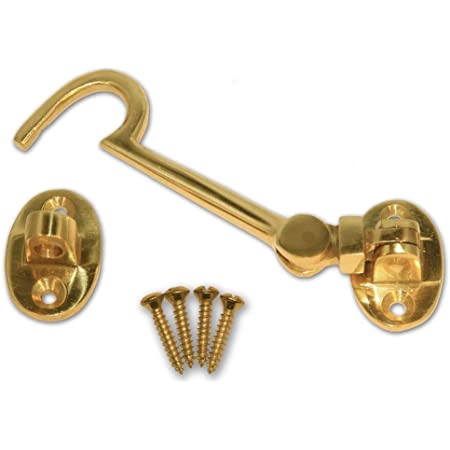 Cabin Hook Securit 200mm Silent Brass