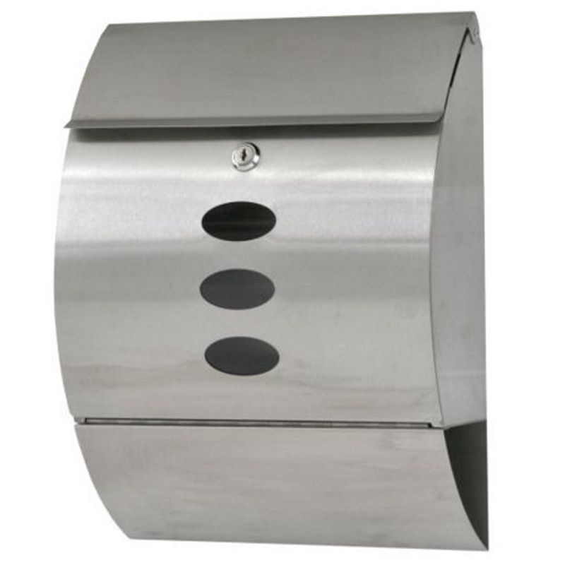 [006388] Letter Box Curve Silver w/parcel Space