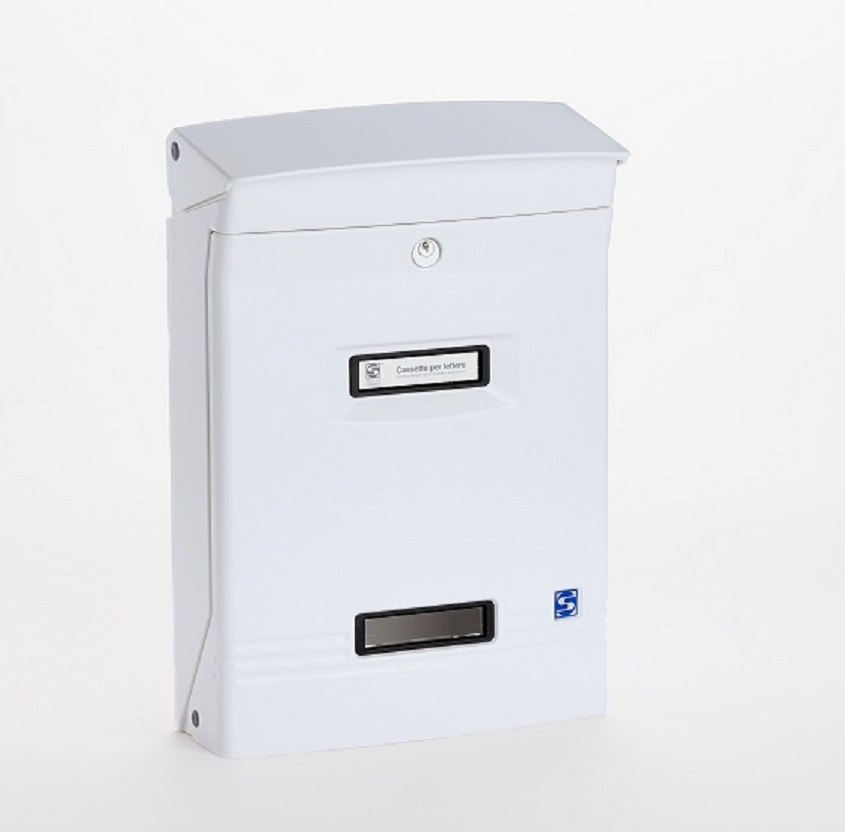 [006860] Letter Box Goiosa Metal White