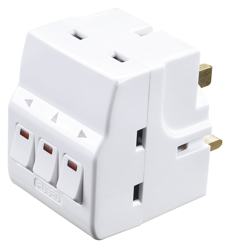 [003778] Multiplug 3 Way w/Switches