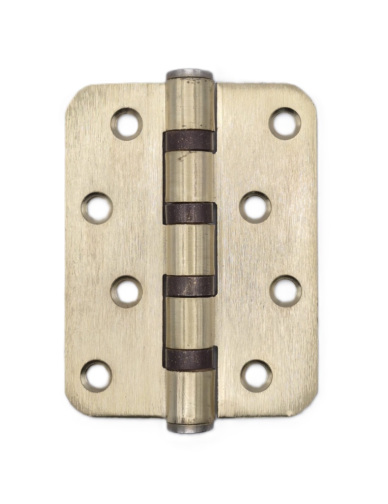 Hinge 4.0x3.0x3.0 Brass Round No.4 Mudelli