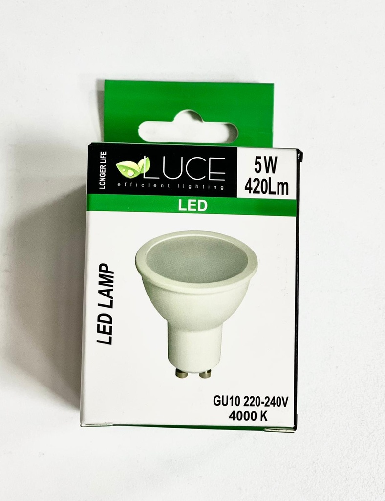 Luce Led GU10 5W Warm White