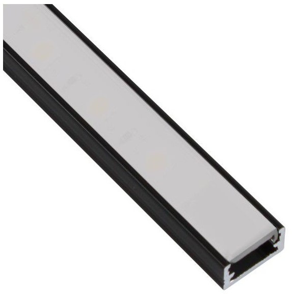 [000545] Profile for LED LINEM Black 2mt 14x6mm