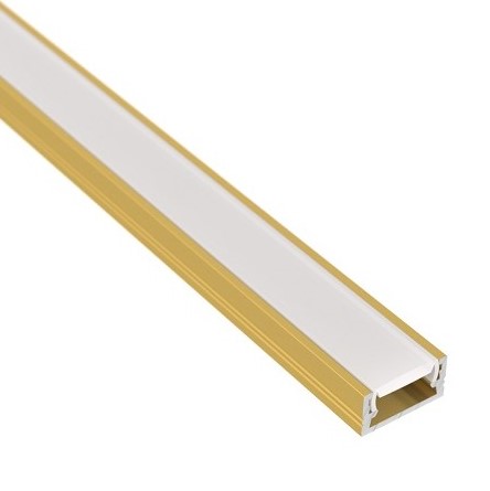 [000593] Profile for LED LINEM Brass 2mt 14x6mm