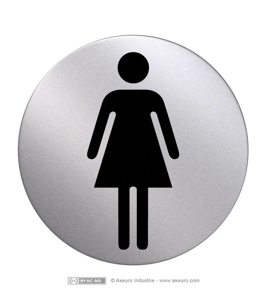 S/Steel Sign Round - Women Toilet