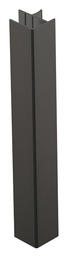 [008616] Corner for Plinth Black Matt 90° Solid