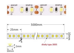 [003968] Led Strip Warm White 120LED/18W per mt - 10mm