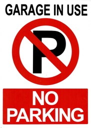 [000008] Self Adhesive Sign A4 - No Parking