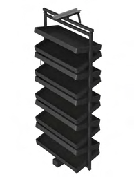 [000423] Shoe Rack Turning 80cm (H 1910-2110) S6835 Anthracite