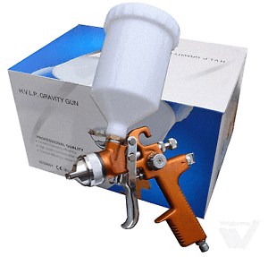 [001649] Spray Gun HVLP Gold 2.5mm Gravity Metal