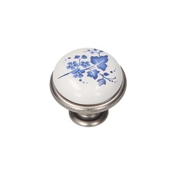 [000200] Knob Victoria Blue Flower GP19