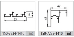 [009510] Albatur 7234/7225 Aluminium Rail 4mt KIT (8235)