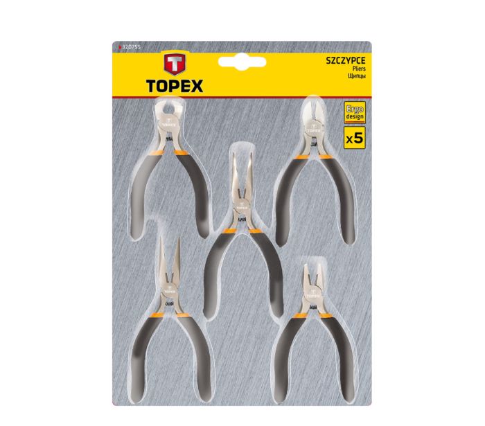 PRECISION PLIER SET 5PCS TOPEX