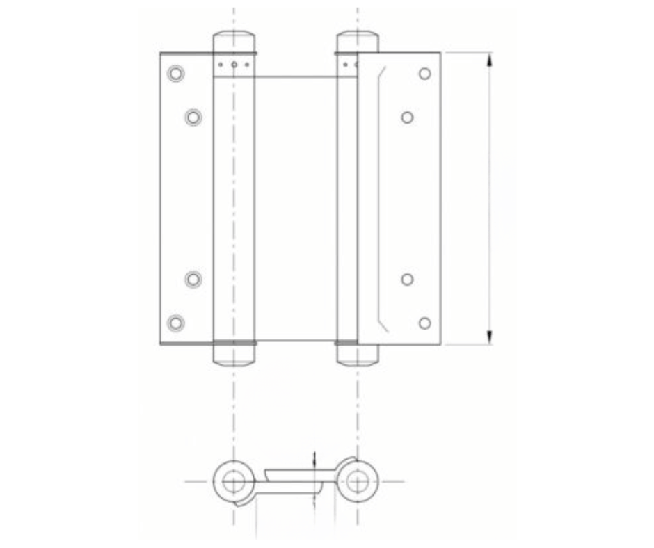 Swinging Hinge Nickel 100mm