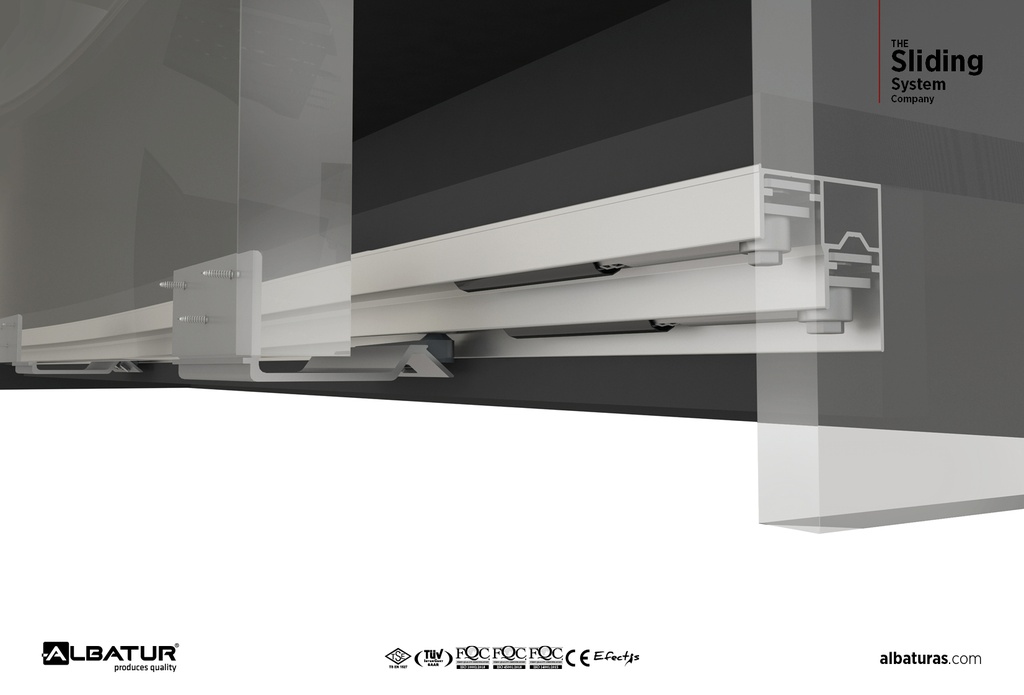 Albatur Sliding Wardrobe Mechanism for 2 Door 30-35mm 100kg 8235