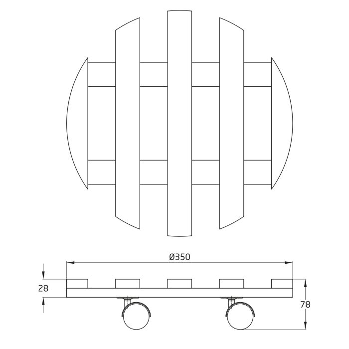 Rolling Platform - 35cm