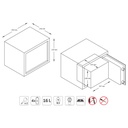 AMIG Safe Box Topsecure-S 35x25x25cm Grey