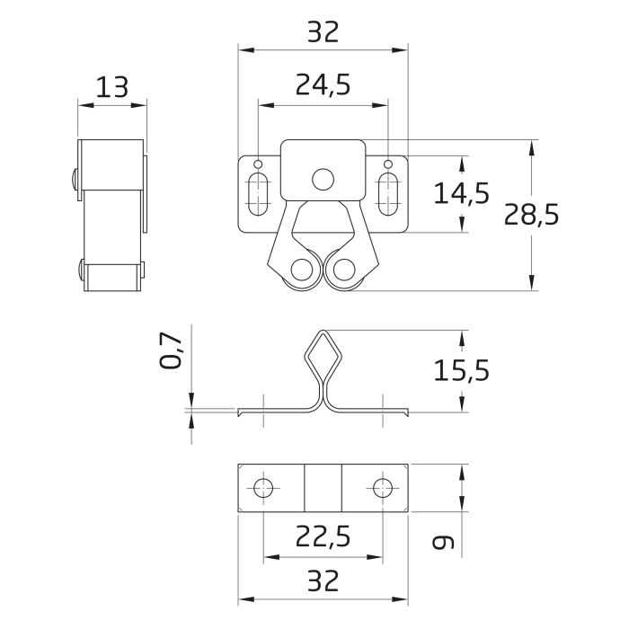 AMIG Double Roller Catcher Bronze