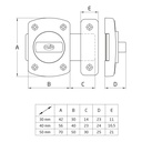 Amig Barrel Bolt 30mm Brass