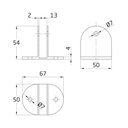AMIG Corner Brace Mod. 111 S/Steel