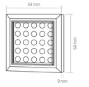 Square Led Downlight 2w Day