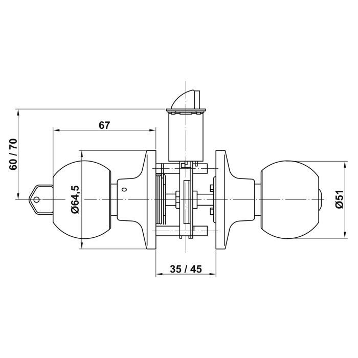 AMIG KnobSet Entrance 610 Brass