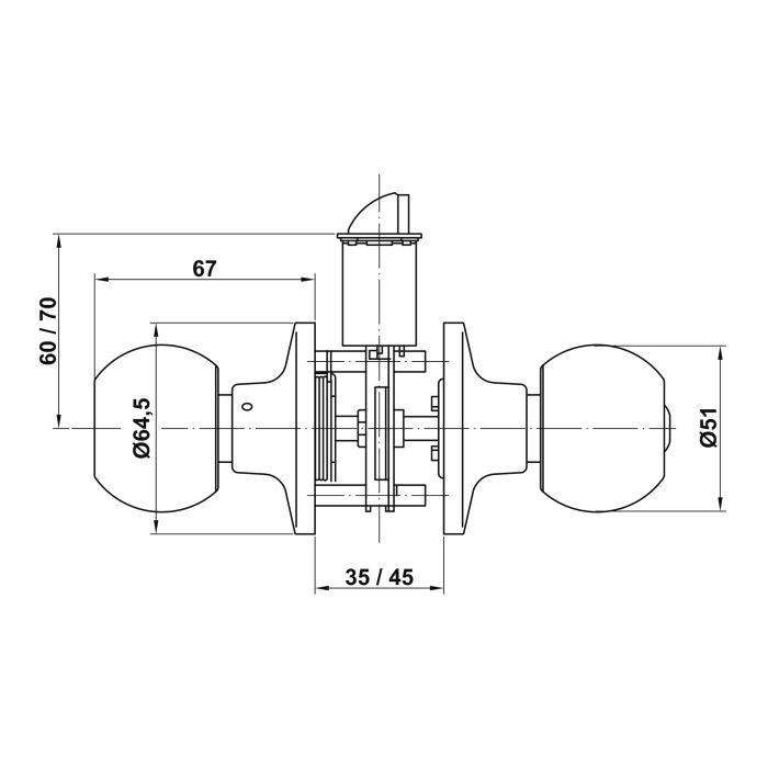 AMIG KnobSet Private 612 Brass
