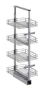 1850-2000 300mm 6 Basket Larder BB S/Close S1825 Chrome