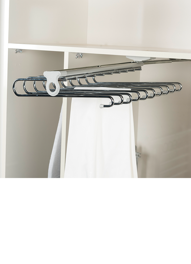 ALUM TROUSER RACK WITH CEILING MOUNT