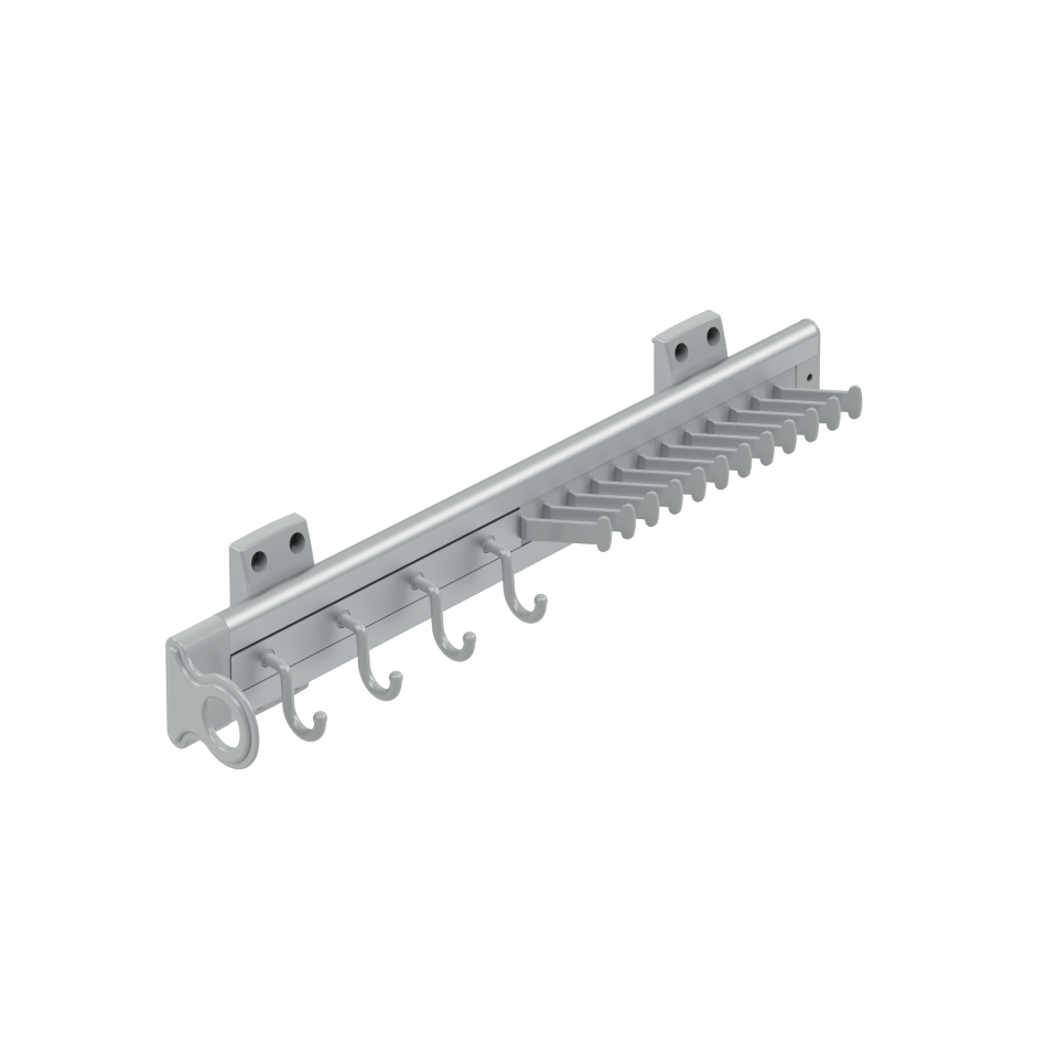 [003757] AL. Tie / Belt Rack With Rail S6544 Grey