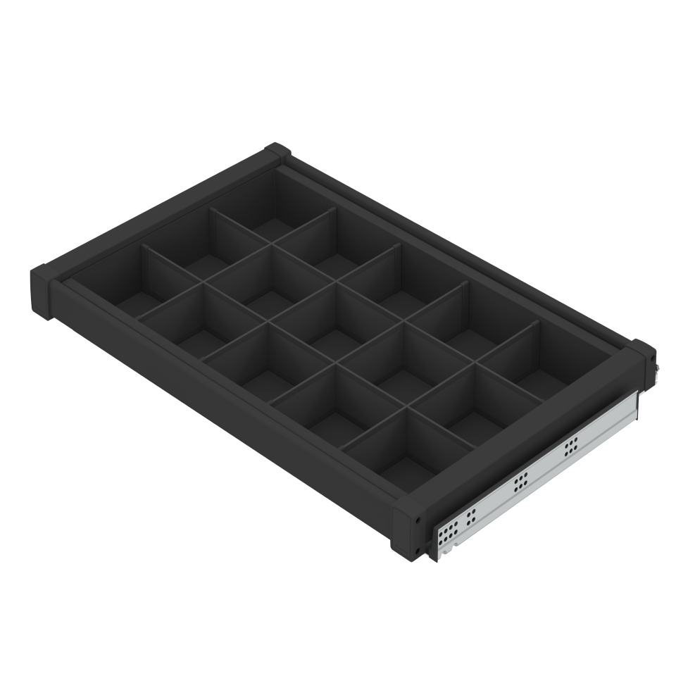 [008276] Anthracite Alum. Shelf with Divider 800mm S6717 Anthracite