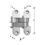 [008605] Bonaiti Concealed Door Hinges Brass