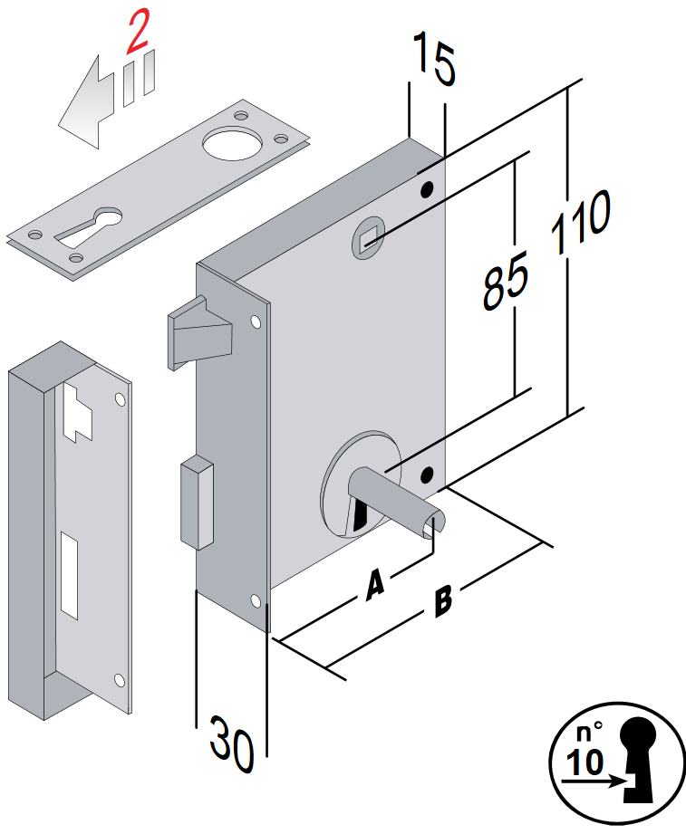 [000129] Bonaiti Rim Lock 185/60 Right