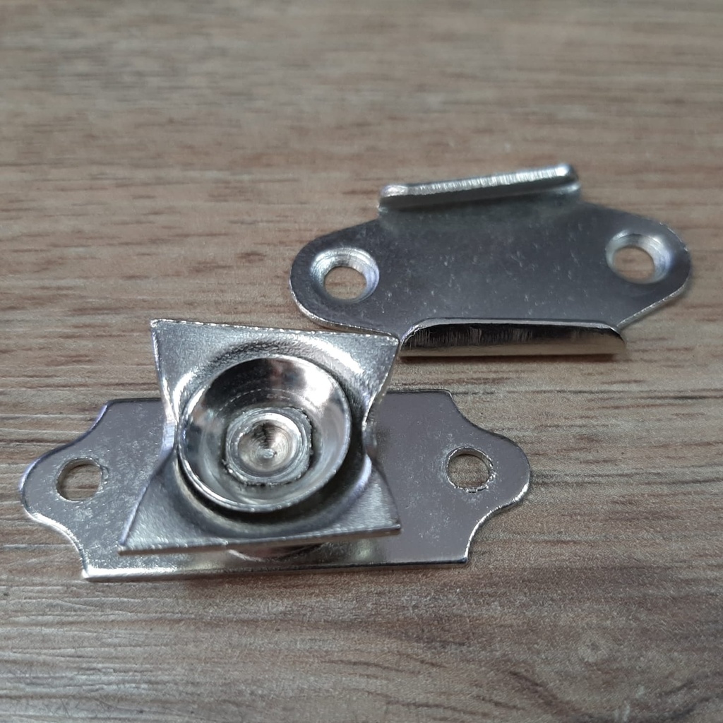 Bracket Tilted Mirror Fitting Nickel Pair