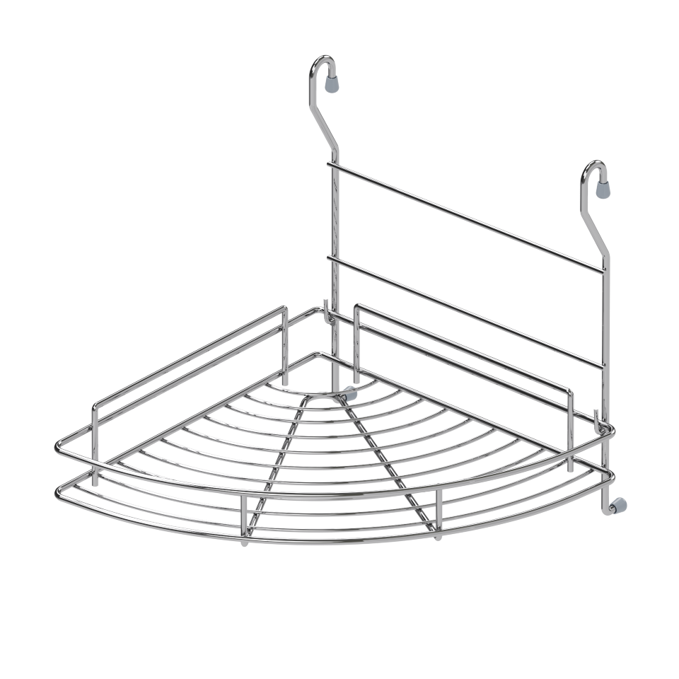 [002665] Classical Corner Shelf S4008 Chrome