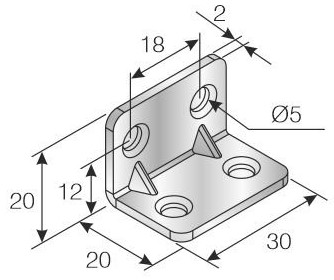 [008583] Corner Brace 20 x 20 x 30