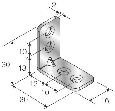 [008216] Corner Brace 30 x 30 x 16