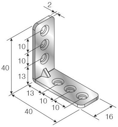 [001903] Corner Brace 40 x 40 x 16