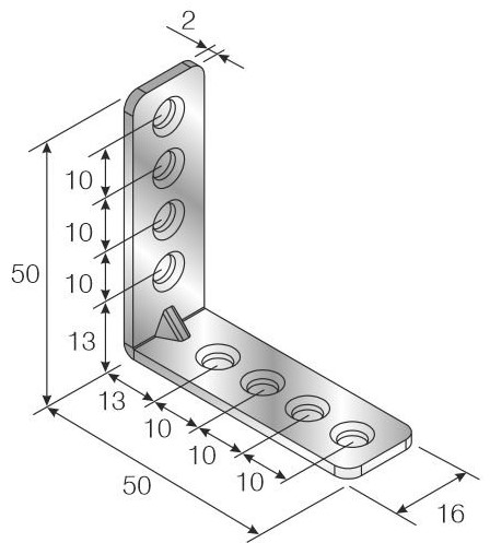 [001941] Corner Brace 50 x 50 x 16
