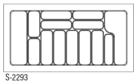 [004075] Cutlery Tray 1000mm S2293 Grey