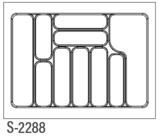 [004395] Cutlery Tray 700mm S2288 Grey
