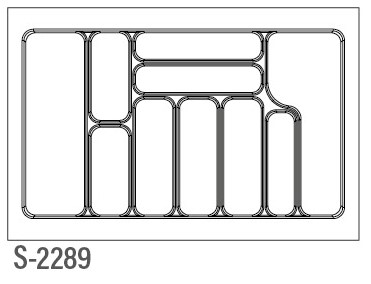 [003881] Cutlery Tray 800mm S2289 Grey