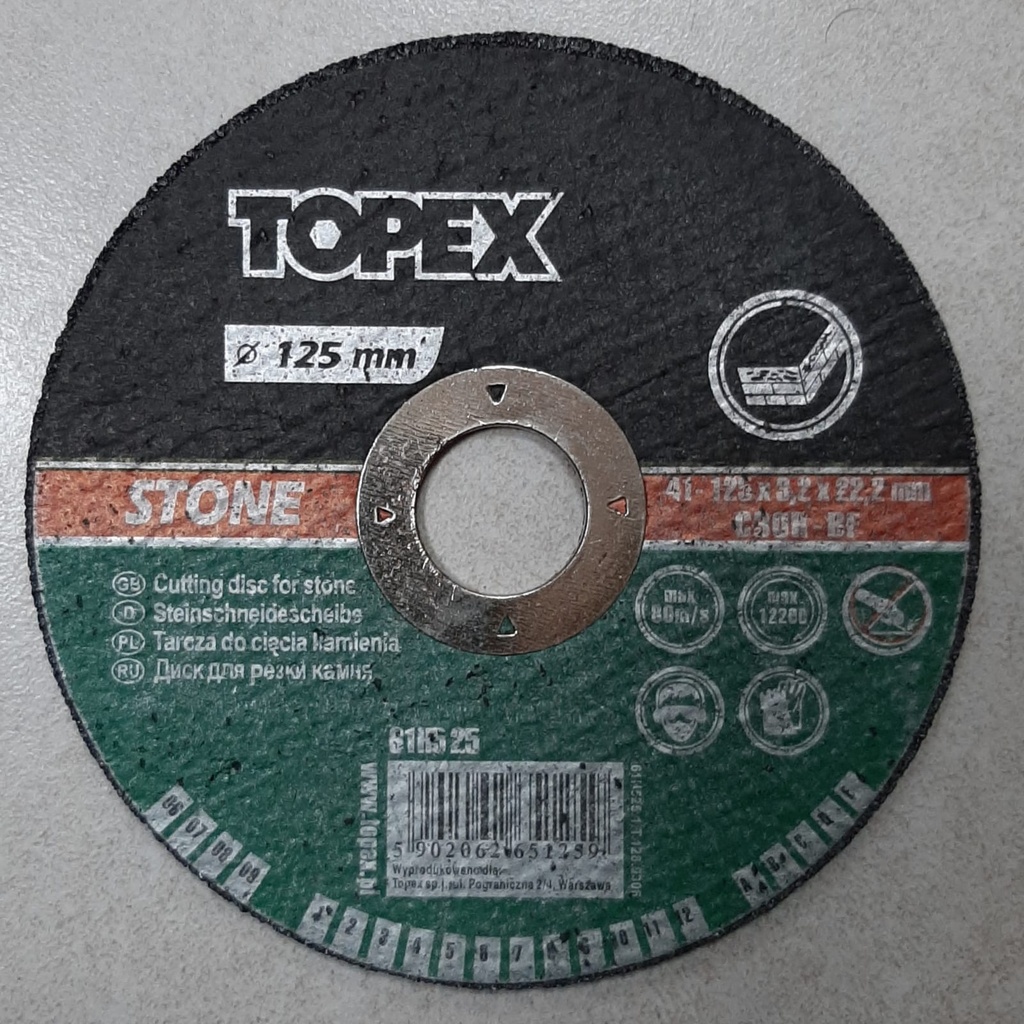 [008394] Cutting Disc Stone 125mm x 3.2mm Flat