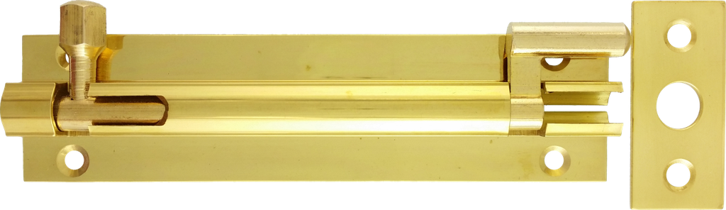 [008629] Door Bolt Brass 150mm / 6" Cranked - X