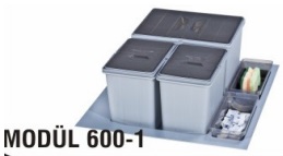 Drawer 60cm Waste Bin Organizer 32lt