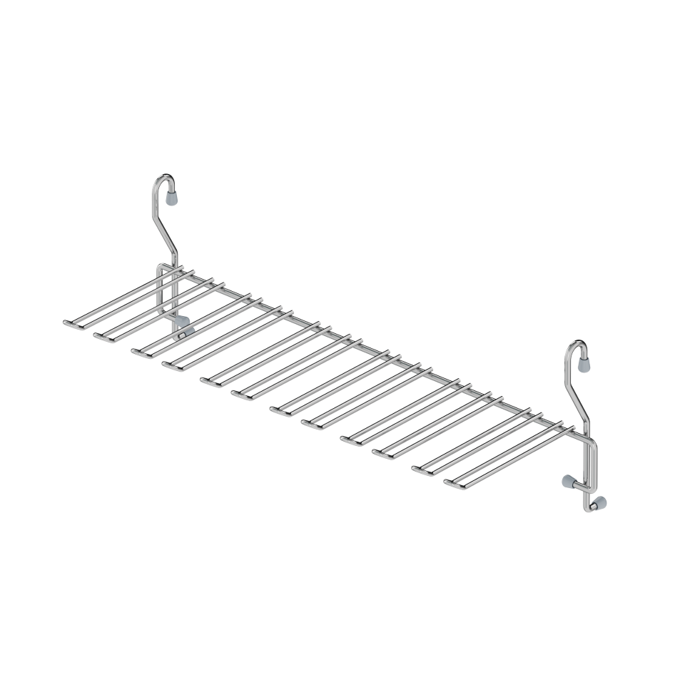 [004963] Glass Rack w/Hanger 6 Divisions S4013 Chrome