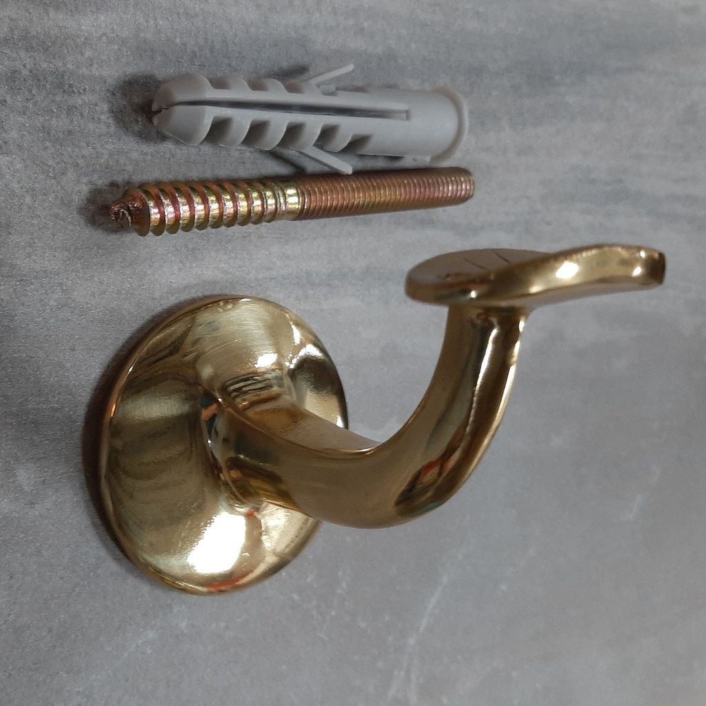 Wall Support Hand Rail Brass