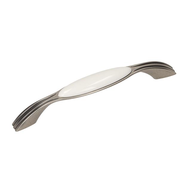[007923] C/Handle Bello UP17 White Ceramic 128mm