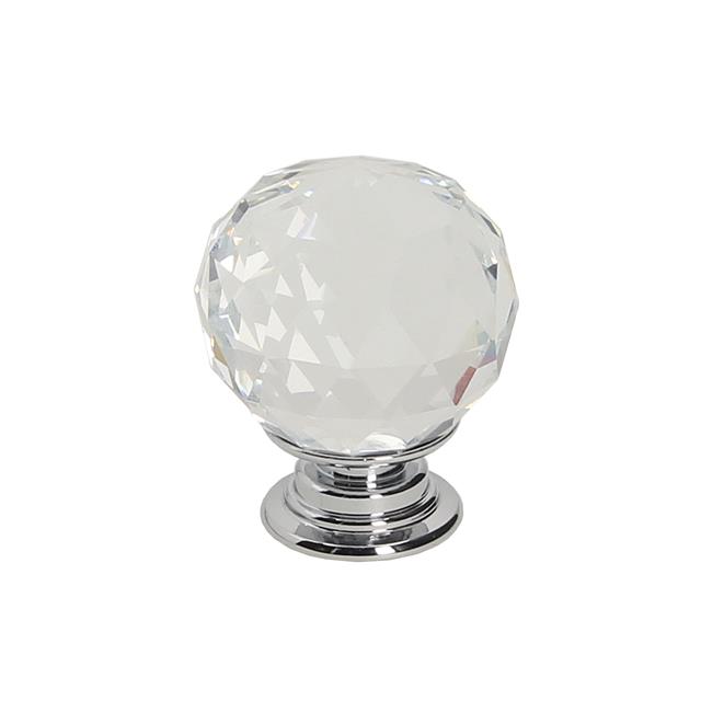 Knob Glass Clear 30mm GP14