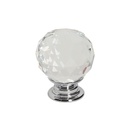 Knob Glass Clear 30mm GP14